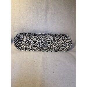Short Stories Ceramic Geometric Serving Tray 14.1x4.25 Rectangle